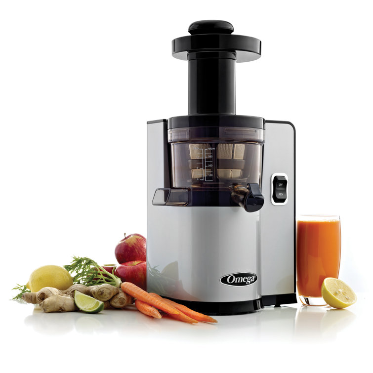 Omega VSJ843QR 150W Vertical Masticating Juicer, Red & Reviews
